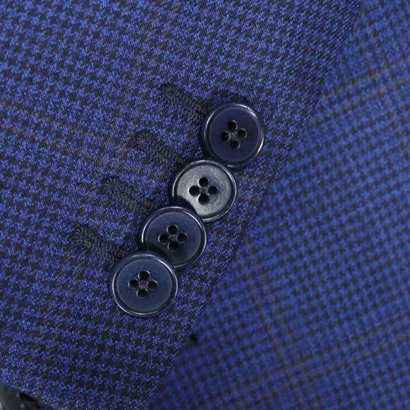 Ermenegildo Zegna Sport Coat Blazer Men 38S Blue Plaid Trofeo Wool 3-Button - Picture 2 of 12